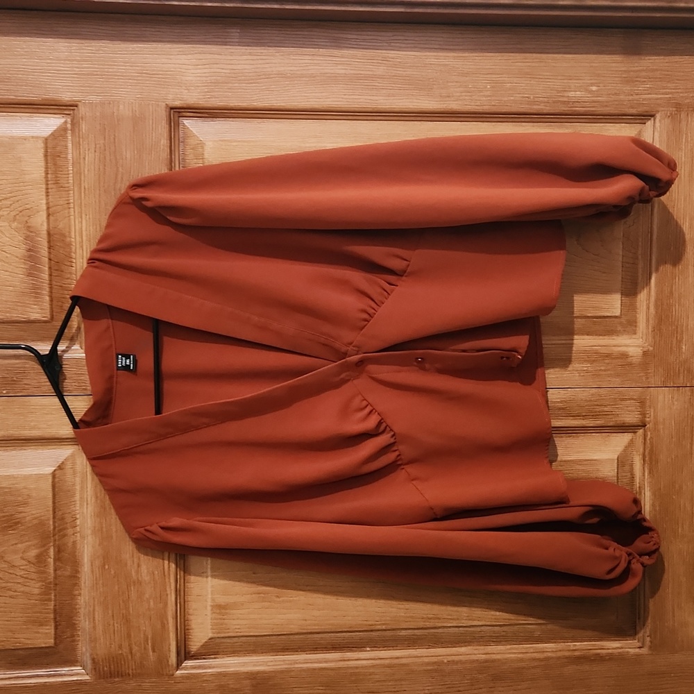 Burnt Orange Blouse 2XL